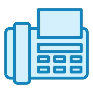 Faks makinesi. Web simgesi basit illüstrasyon