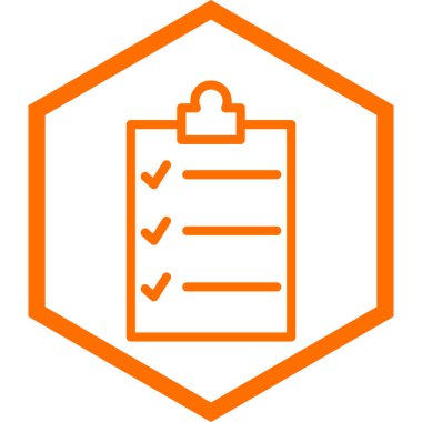 Kontrol listesi. Web simgesi basit illüstrasyon