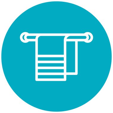 Bir havlu simgesinin vektör illüstrasyonu