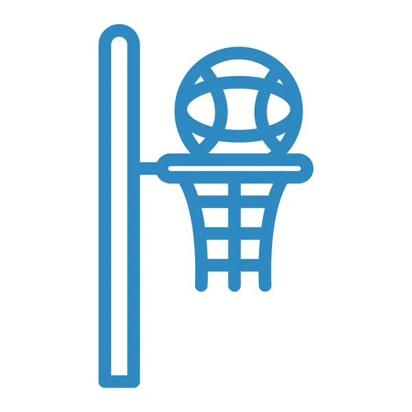 Basketball Hoop Icon Simple Illustration Volleyball Ball Vector Icons Web — Stock Vector