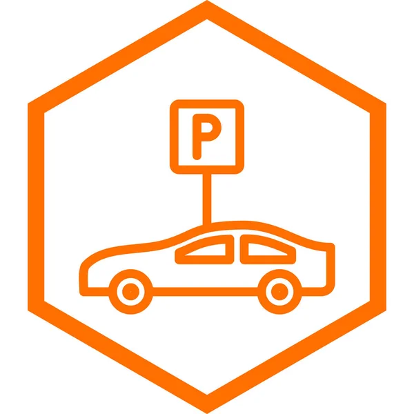 Ikona Parkovacího Znaku Symbol Tenké Čáry — Stockový vektor