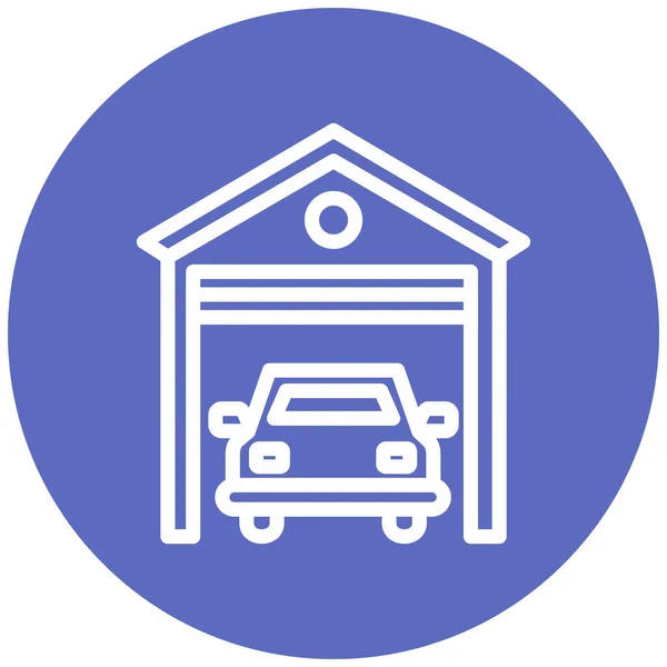 Autogarage Web Icoon — Stockvector