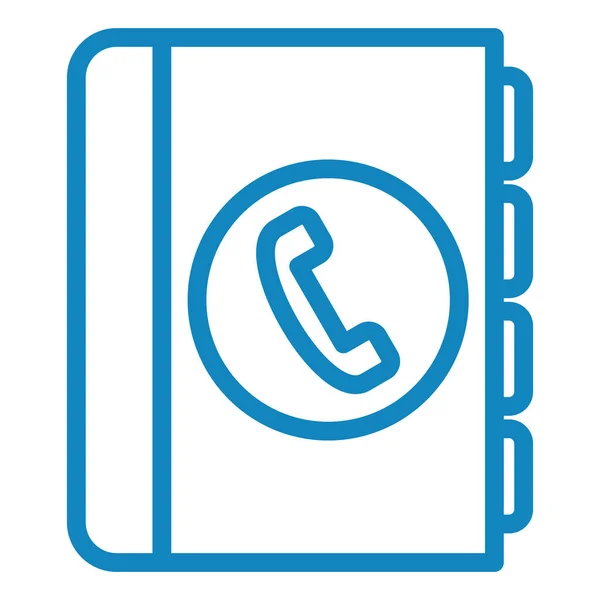 Phone Book Web Icon Simple Illustration — Vetor de Stock