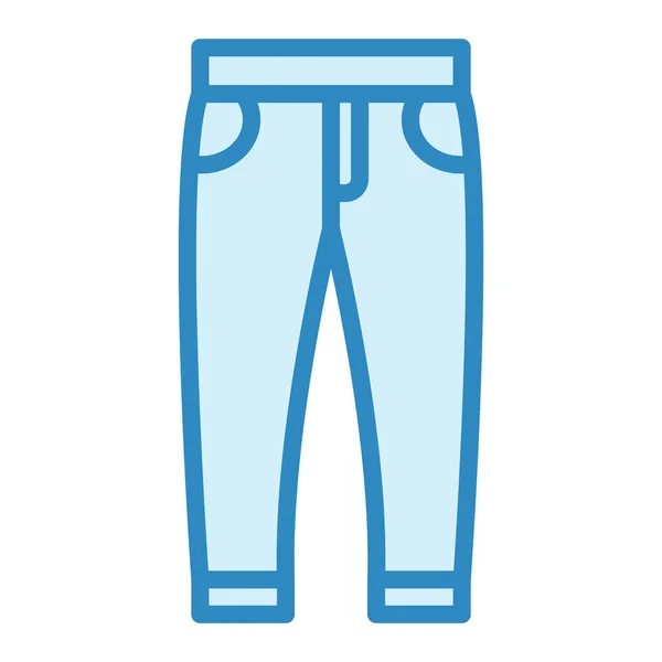 Jeans Ícone Web Ilustração Simples — Vetor de Stock