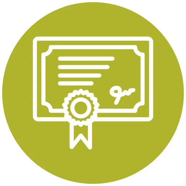 Certificaat Web Icoon Eenvoudige Illustratie — Stockvector