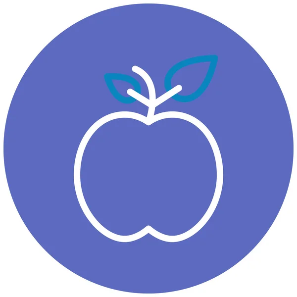 Pomme Icône Web Illustration Simple — Image vectorielle