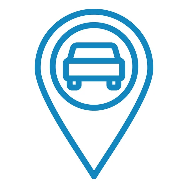 Auto Locatie Vector Pictogram — Stockvector