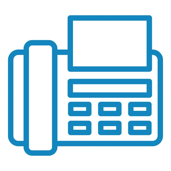 Máquina Fax Vector Line Icon —  Vetores de Stock