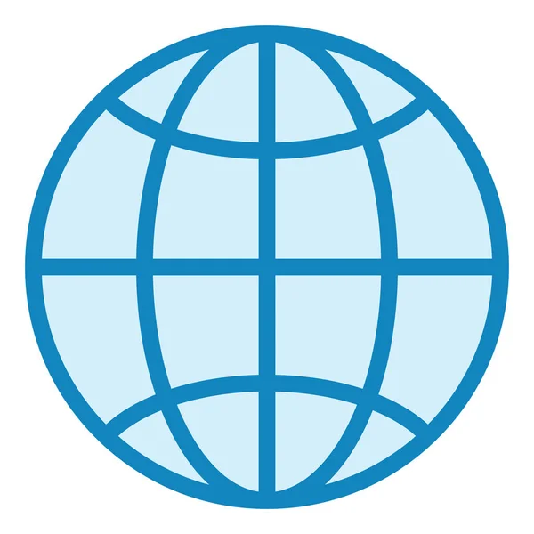 Globus Ikona Web Prosta Ilustracja — Wektor stockowy