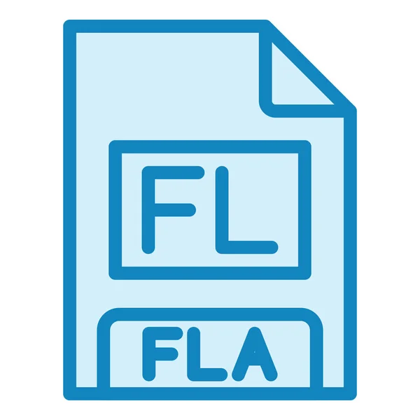 Fla File Format Icon Vector Illustration — Vetor de Stock