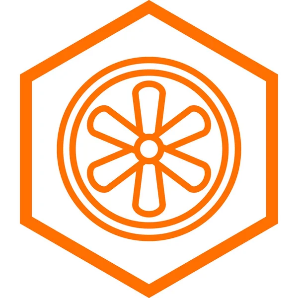 turuncu çizgi çiçek simgesi beyaz arkaplanda izole edildi. vektör illüstrasyonu