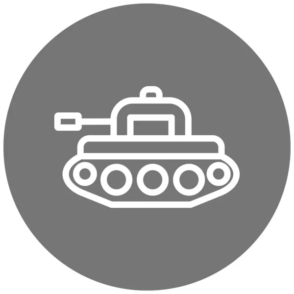 戦車だ Webアイコンシンプルなイラスト — ストックベクタ