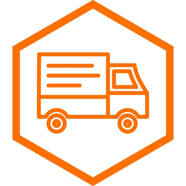 Levering Vrachtwagen Pictogram Vector Illustratie — Stockvector