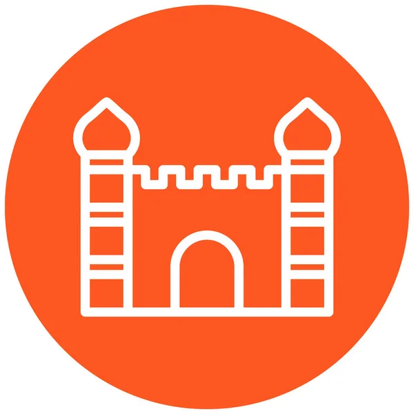 Burgturmsymbol Vektorillustration — Stockvektor