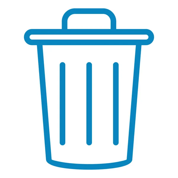 Trash Bin Simple Design — Stock Vector