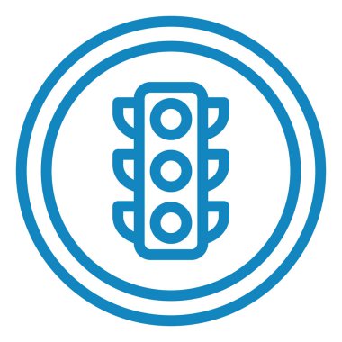 Trafik ışıkları simgesinin vektör illüstrasyonu