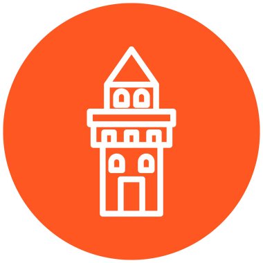 Kiliseye. Web simgesi basit illüstrasyon