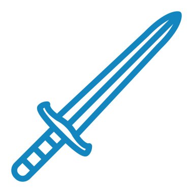 Kılıç. Web simgesi basit illüstrasyon