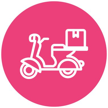 Teslimat. Web simgesi basit illüstrasyon