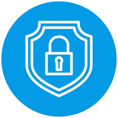 Kalkan. Web simgesi basit illüstrasyon