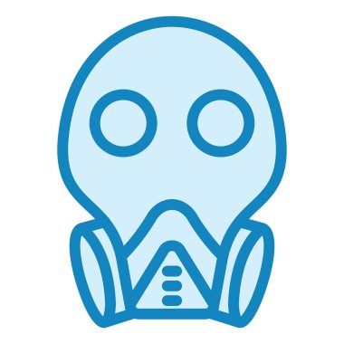 gaz maskesi modern simge vektör illüstrasyonu 