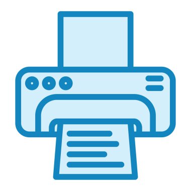 Yazıcı. Web simgesi basit illüstrasyon