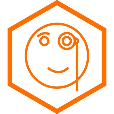 turuncu yüz simgesi beyaz arkaplanda izole edildi. vektör illüstrasyonu