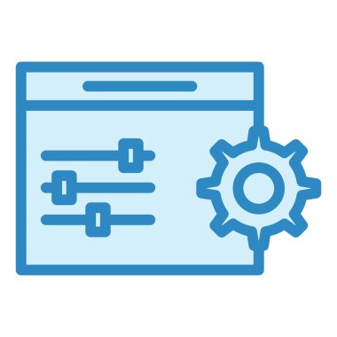 Kontroller. Web simgesi basit illüstrasyon