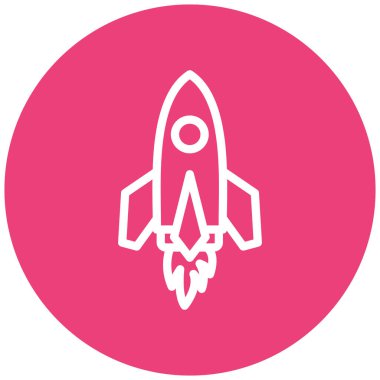 roket ikonu vektör illüstrasyonu