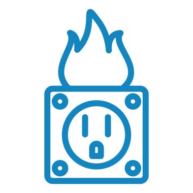 Bir ateş simgesinin vektör illüstrasyonu