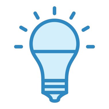 ampul simgesi, vektör illüstrasyonu