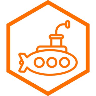 denizaltı vektör simgesi modern basit illüstrasyon