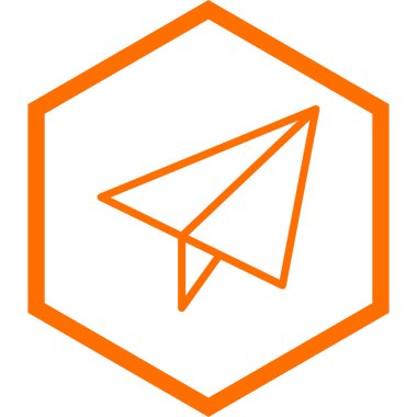 çizgi düzlemi simgesi, vektör illüstrasyonu