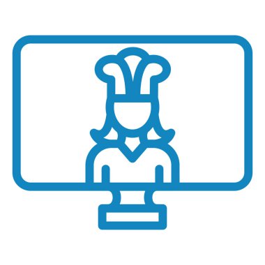 Şef. Web simgesi basit illüstrasyon