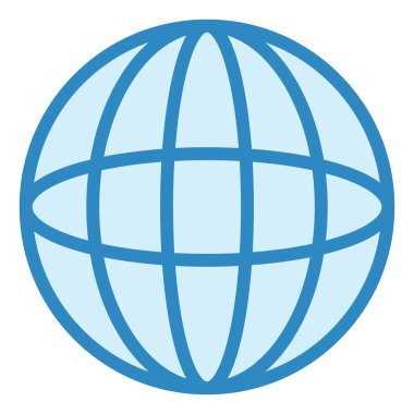 küresel ağ. Web simgesi basit illüstrasyon