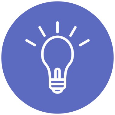 Ampul. Web simgesi basit illüstrasyon