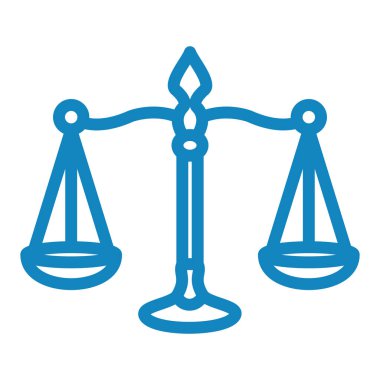 Hukuk ve adalet simgesi. vektör illüstrasyonu