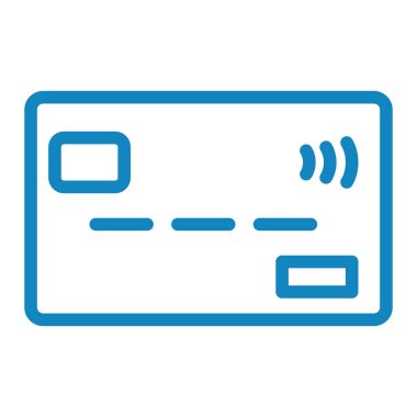 Kredi kartı ikonu vektör illüstrasyonu