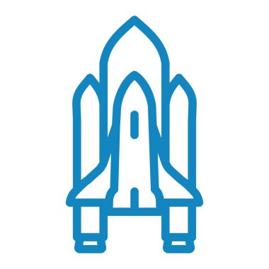 Roket. Web simgesi basit illüstrasyon