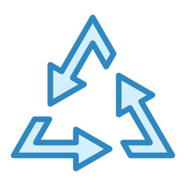 Geri dönüşüm simgesinin vektör çizimi