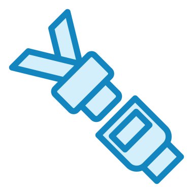 Emniyet kemeri simgesinin vektör illüstrasyonu