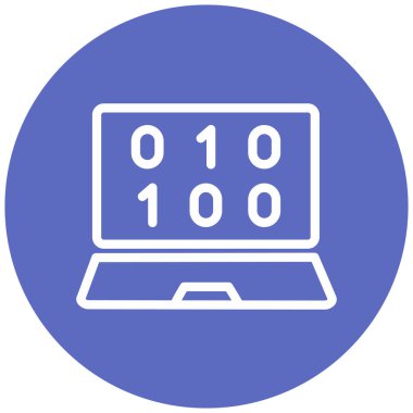 Kodlama. Web simgesi basit illüstrasyon