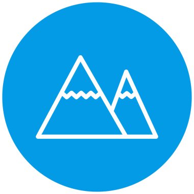 Bir dağ simgesinin vektör illüstrasyonu