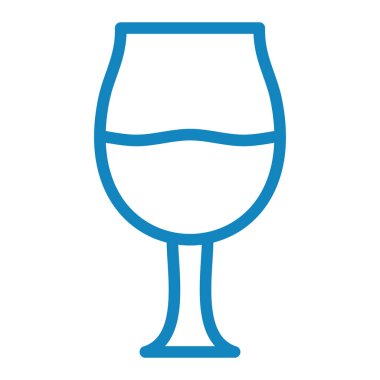 Şarap kadehi. Basit resimleme