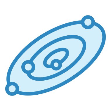 Galaksi vektör simgesi modern basit illüstrasyon