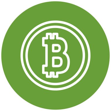 bitcoin. Web simgesi basit illüstrasyon