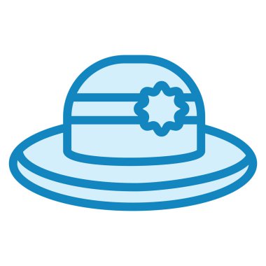  Güneş Şapkası. Web simgesi basit illüstrasyon 