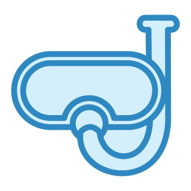 Şnorkel ağ simgesi vektör illüstrasyonu