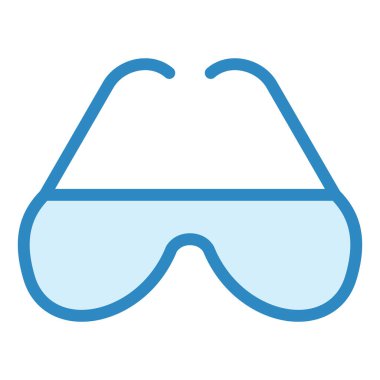 Güvenlik gözlüğü. Web simgesi basit illüstrasyon