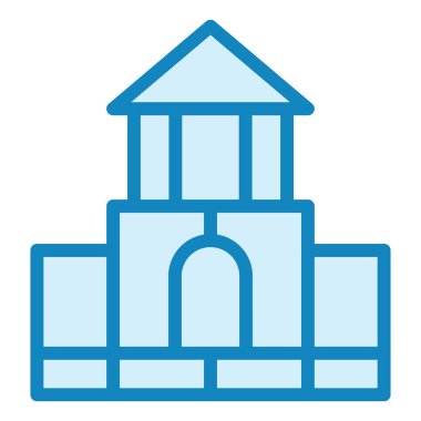 Bina. Web simgesi basit illüstrasyon